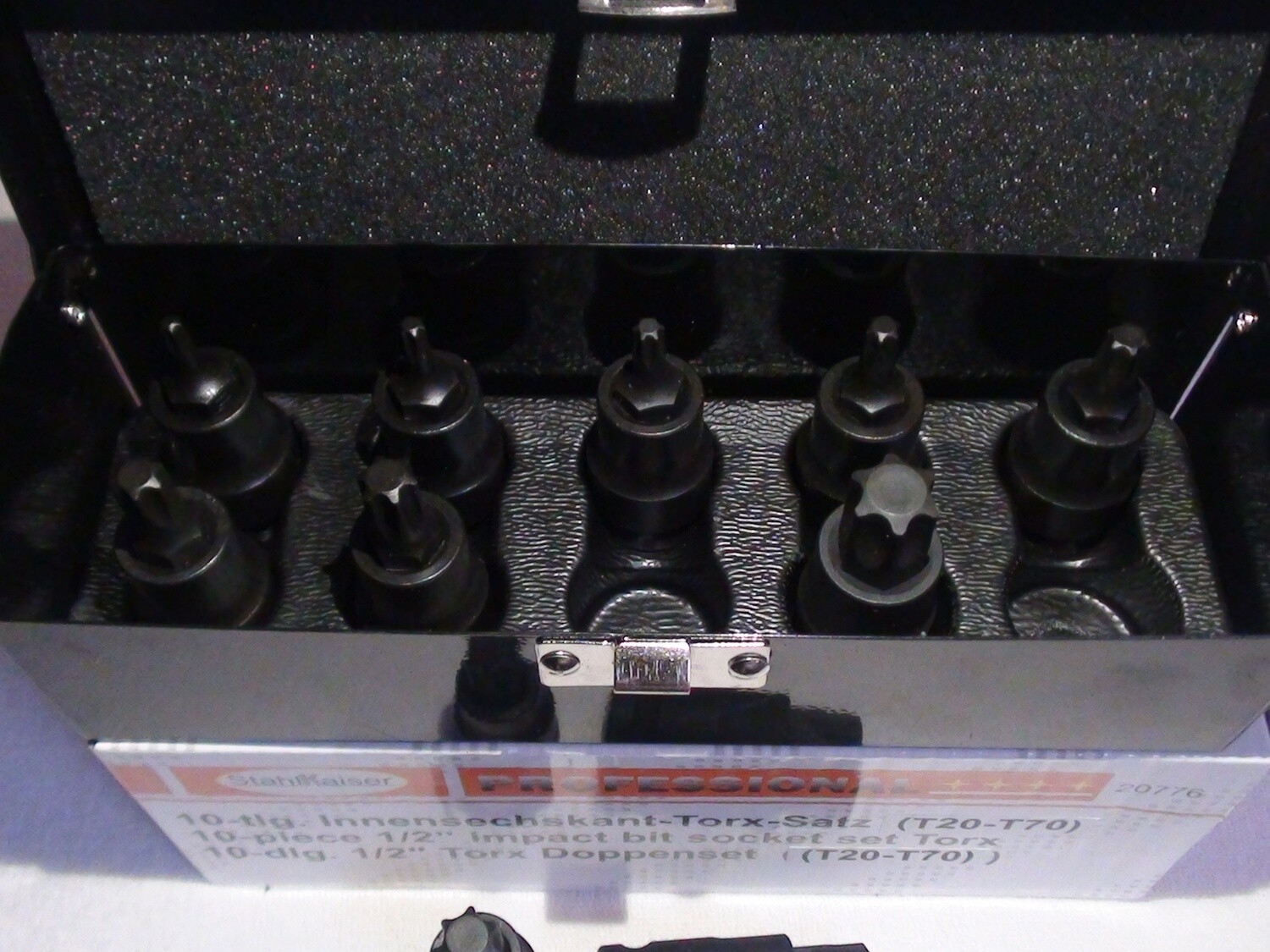 Torx doppenset 10 delig extra gehard,StahlKaiser.