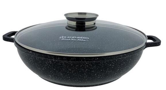 Edënbërg Stonetec Line - Luxe Wokpan - Ø 32 cm - 5.5l - 3-laags anti-aanbaklaag
