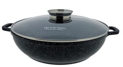 Edënbërg Stonetec Line - Luxe Wokpan - Ø 32 cm - 5.5l - 3-laags anti-aanbaklaag