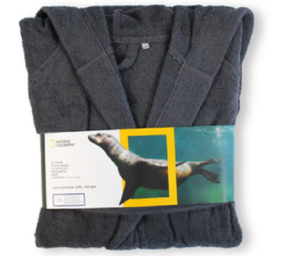 Nat Geo - Badjas L/Xl - Grijs