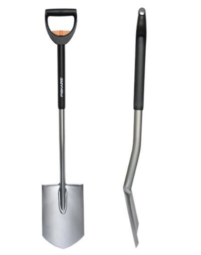 Fiskars Telescopische Tuinspade - Spits - Totale lengte 125 cm