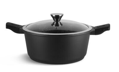 Edënbërg Black Line - 10-delige Luxe Pannenset van Gesmeed Aluminium - met Afneembare Handgrepen