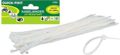 Kabelbinder 3,6 x 300 mm 100 delig zwart