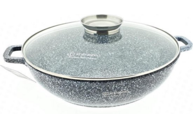 Edënbërg Stonetec Line - Luxe Wokpan - Ø 28 cm - 3.3l - 3-laags anti-aanbaklaag