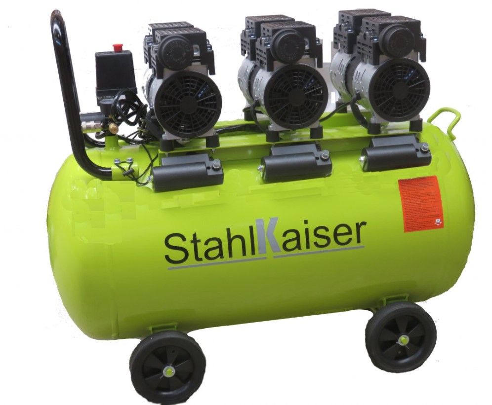 Stahlkaiser stille Olievrije Compressor 100 L 8 Bar .