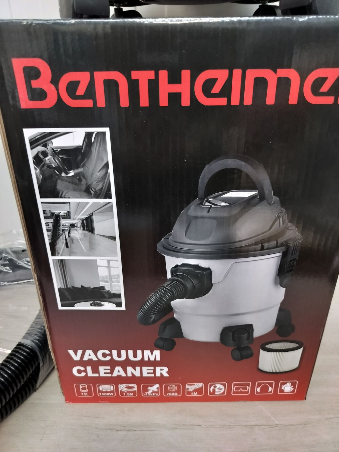 Bentheimer waterstofzuiger 15 liter 1500 W.