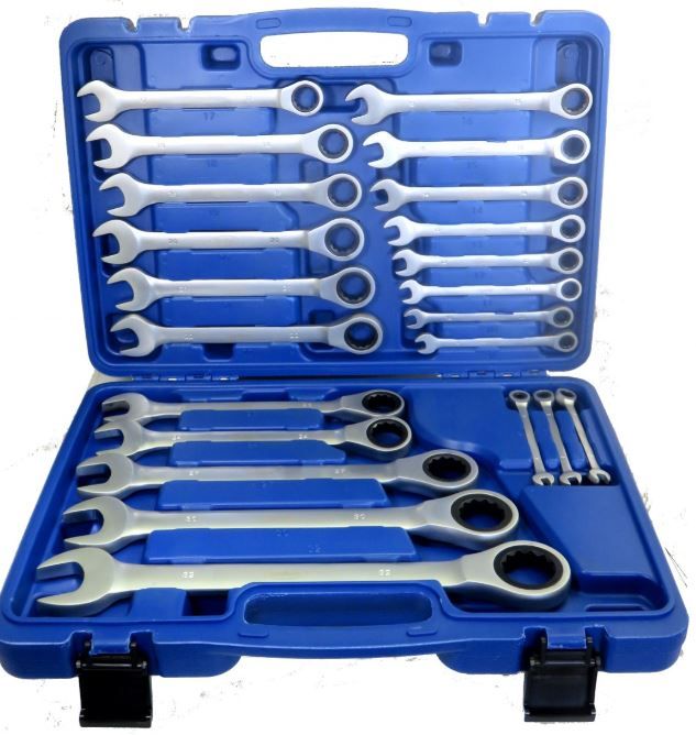Stahlkaiser Ringratel-steeksleutel set 22 dlg 6-32mm.
