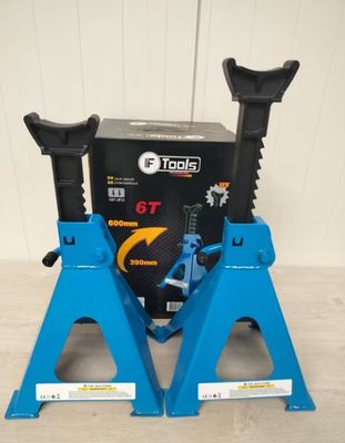 F-tools Verstelbare Assteun Set van 2 stuks - 6 ton!
