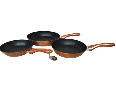 Eisenbach braadpannen set 3 delig , koperkleur