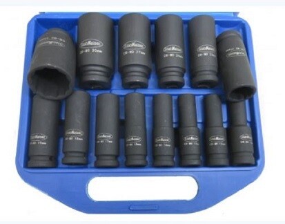 Stahlkaiser Doppenset kracht 1/2'' 14 dlg Twaalfkant.