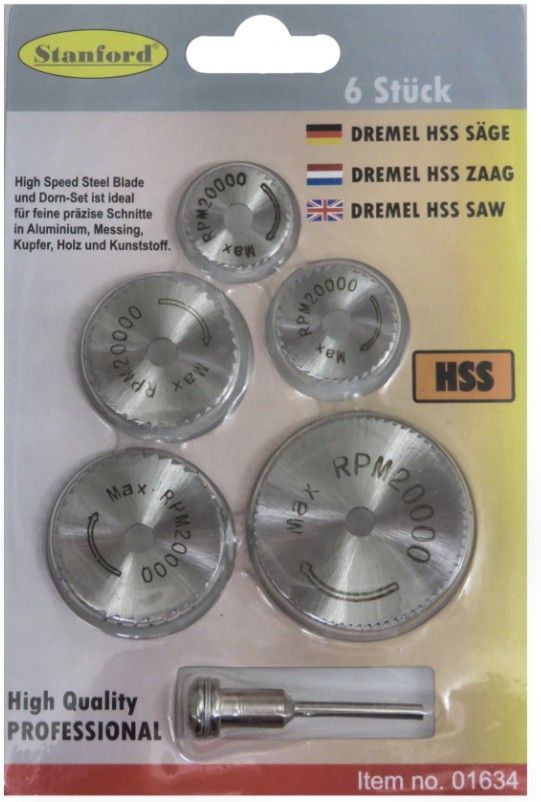 Stanford Hss multitool zaag set 6 delig voor dremel