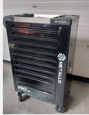 metallo gereedschapswagen XXXL 10 lades gevuld.