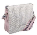 EXILIS 1196 Minitas met riem  uit leder en Raffia