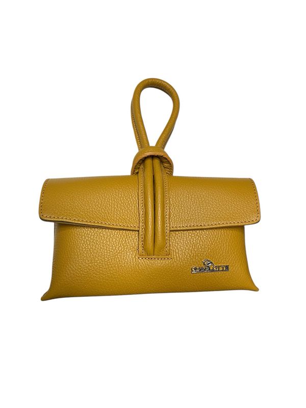 Purpurea 0349 Mini Bag uit kalfsleder- mosterd