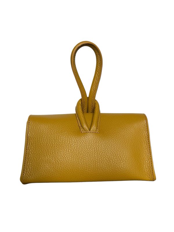 Purpurea 0349 Mini Bag uit kalfsleder- mosterd