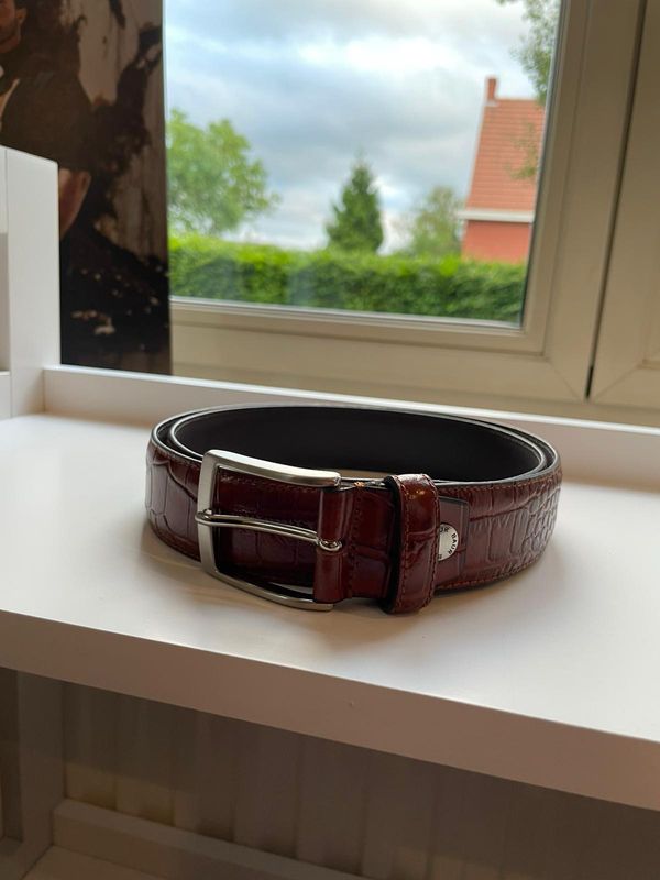 cognac snake ceintuur