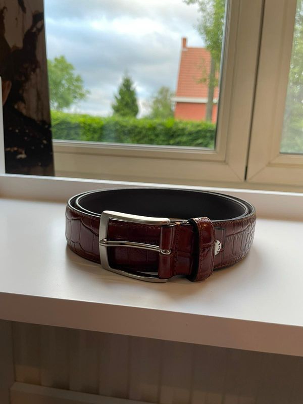 cognac snake ceintuur
