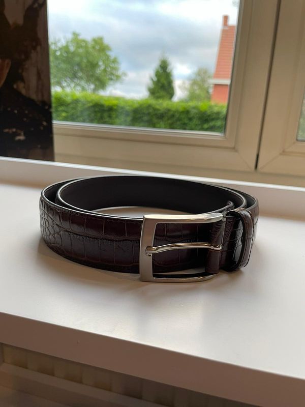Snake ceintuur donkerbruin
