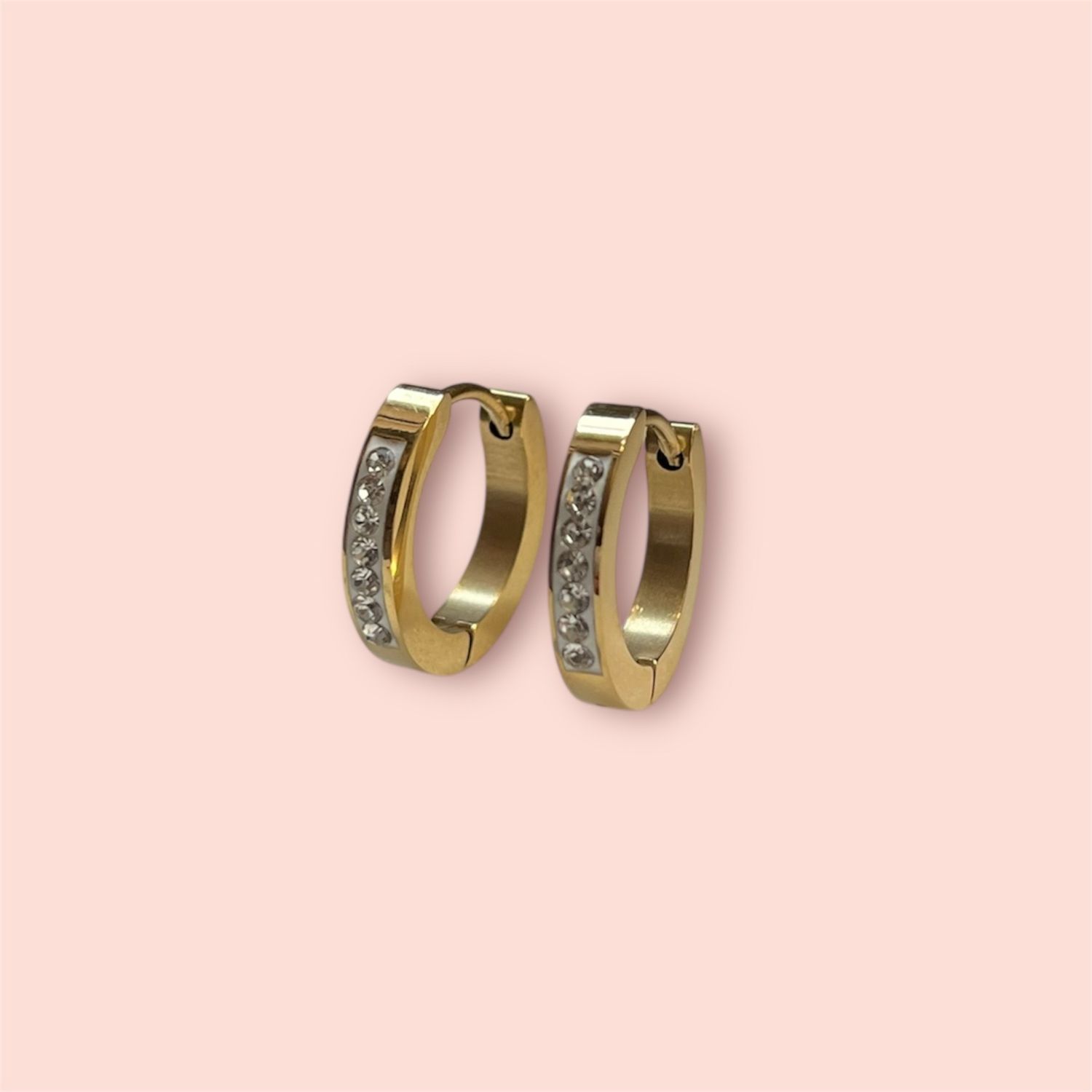 Crystal hoop Oorbellen