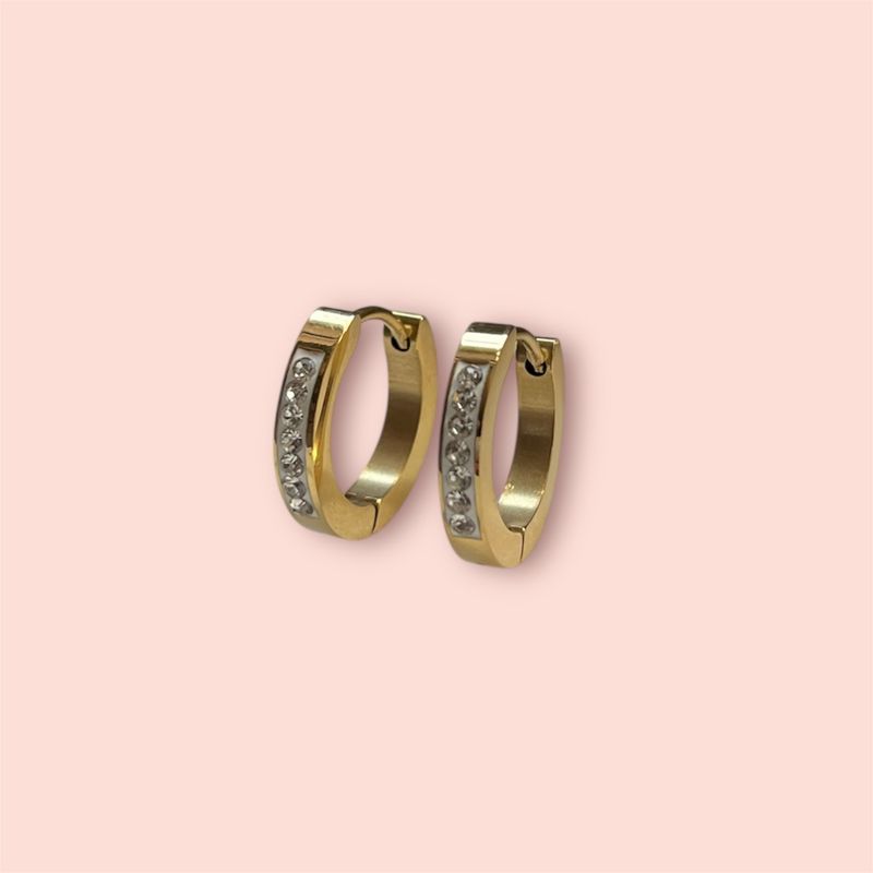 Crystal hoop Oorbellen