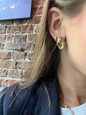 Knot Oorbellen Goud