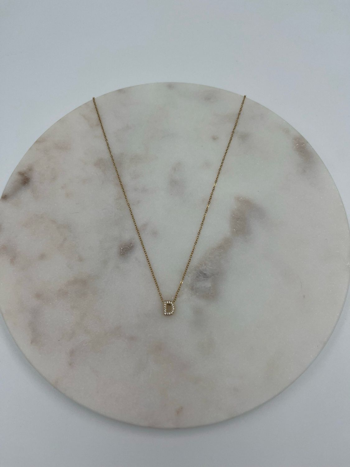 Initial Necklace D