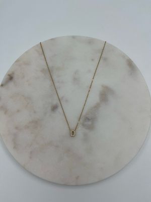 Initial Necklace D