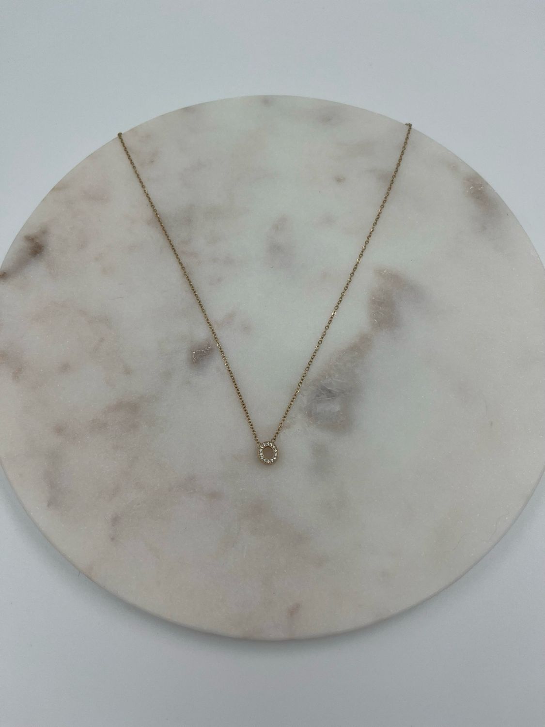 Initial Necklace O