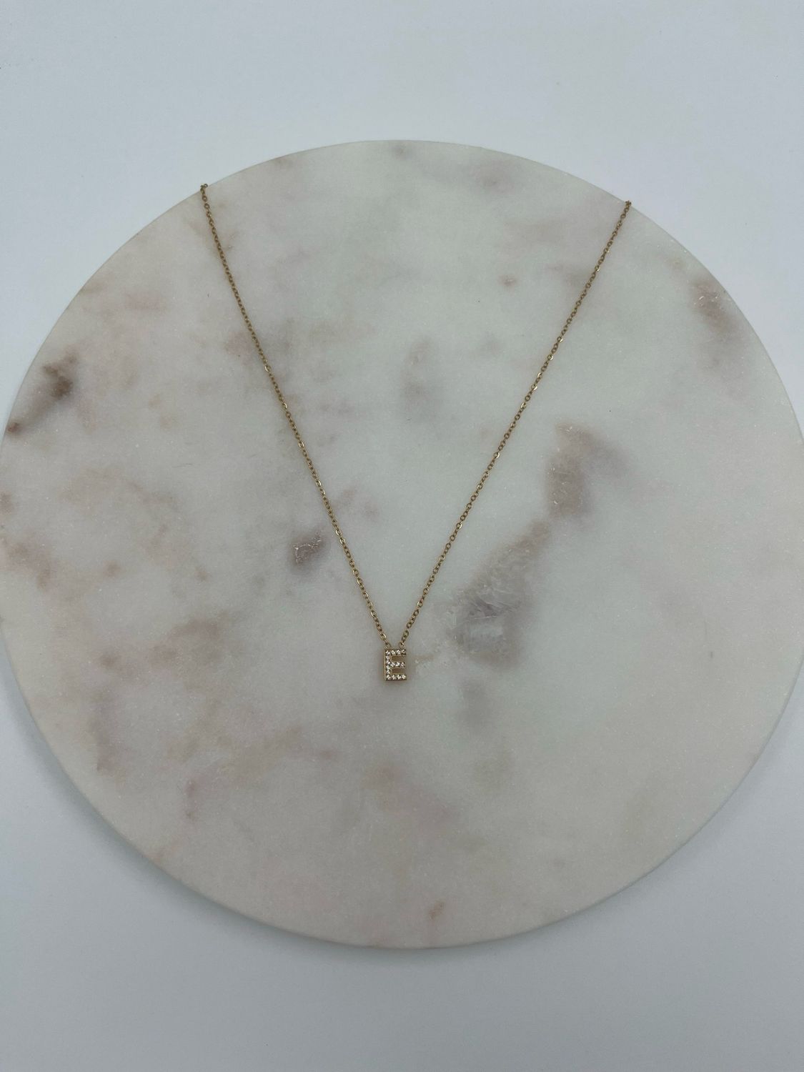 Initial Necklace E