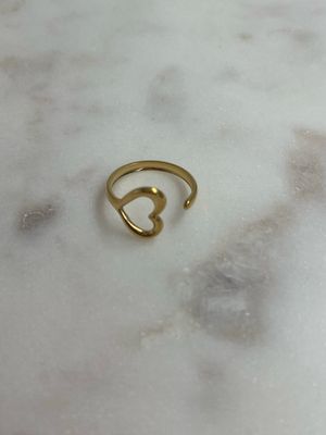 Heart Swirl Ring Goud