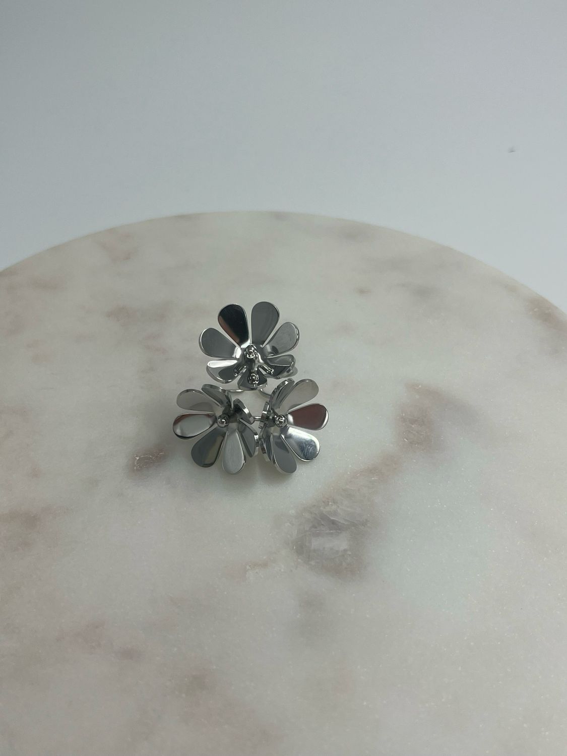 Multi Flower Ring Zilver