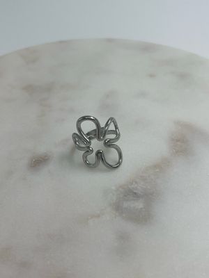 Flowery Ring Zilver