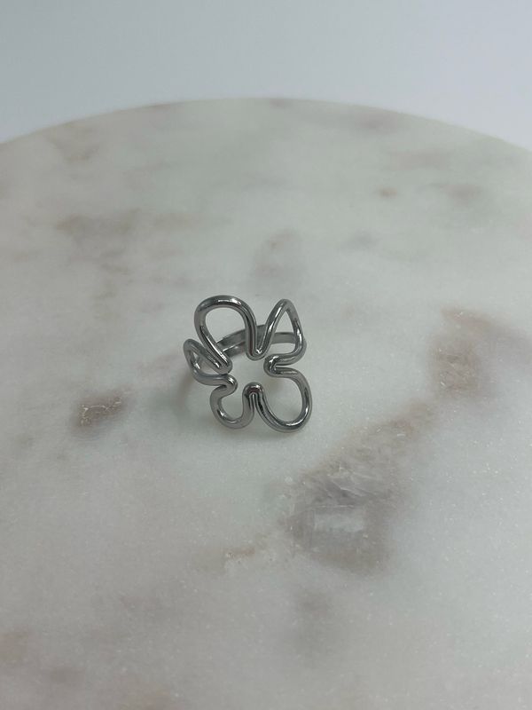 Flowery Ring Zilver
