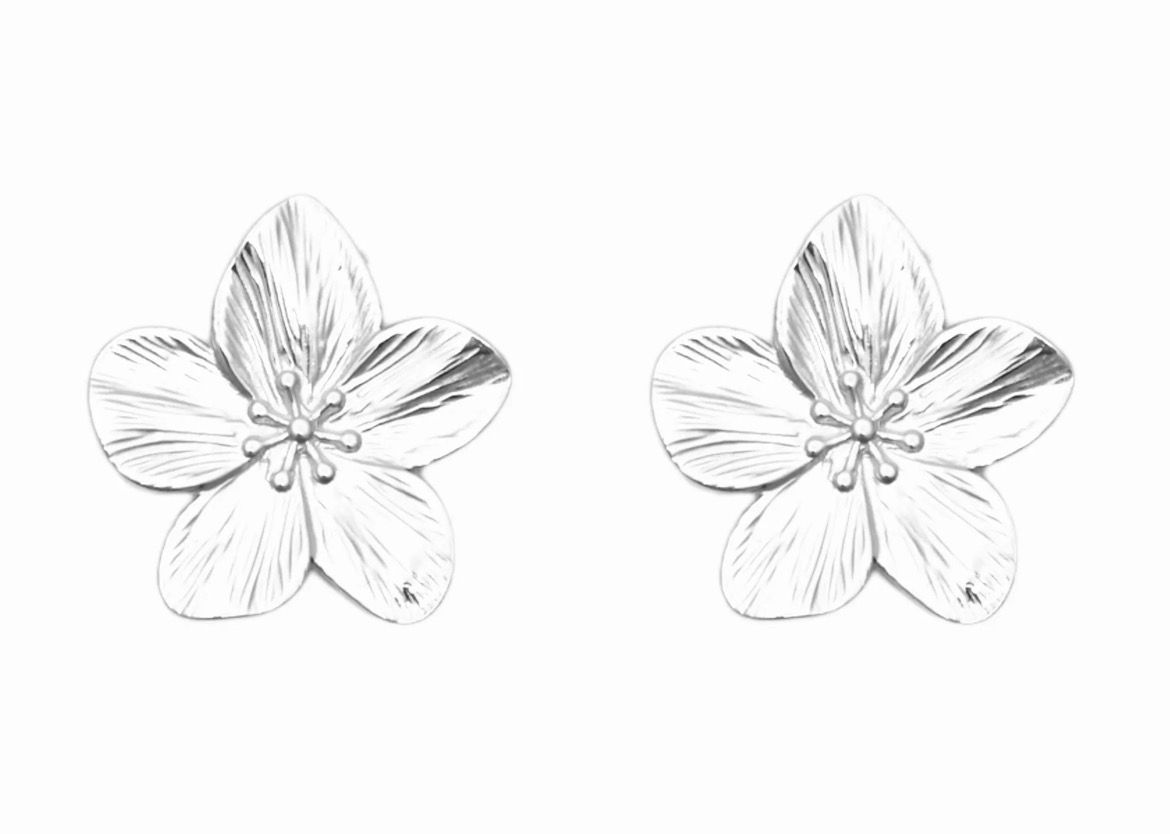 Flower Oorbellen Zilver