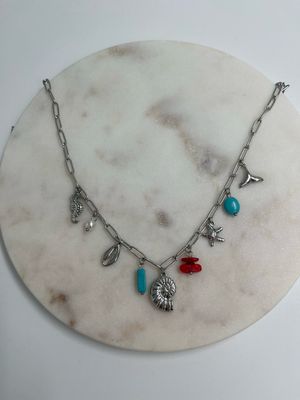 Shell Bededel Necklace Zilver