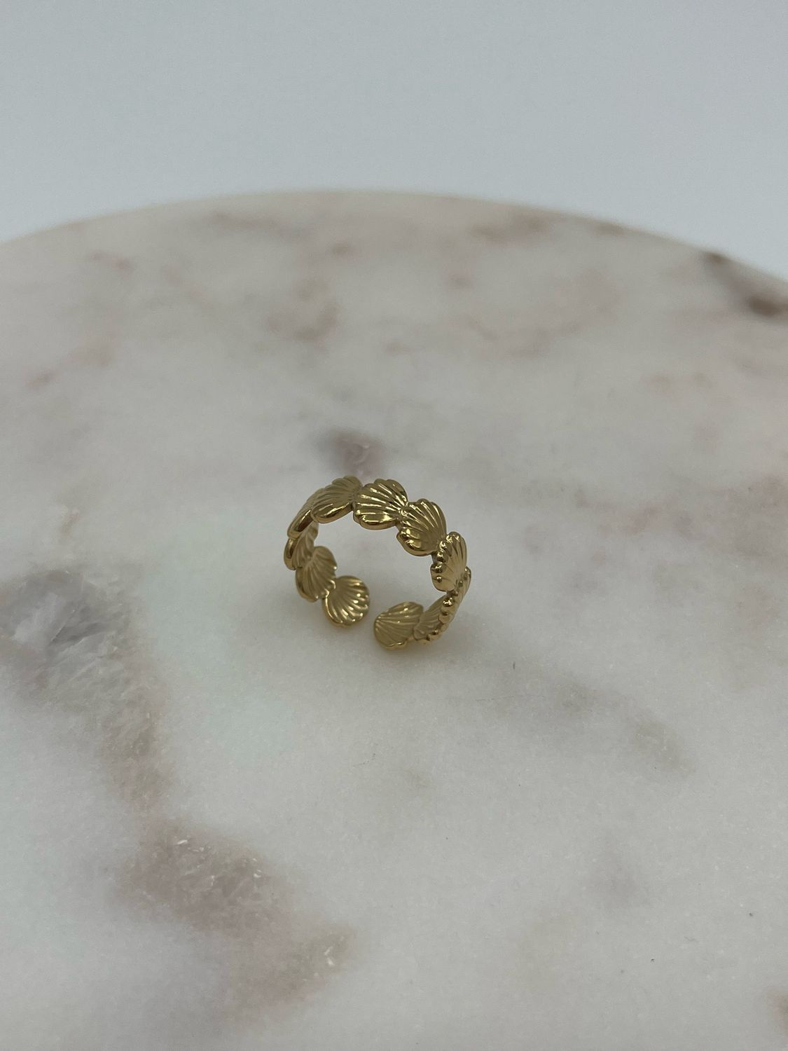 Shell Ring Small Goud