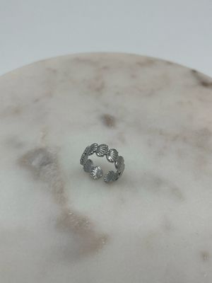 Shell Ring Small Zilverkleurig
