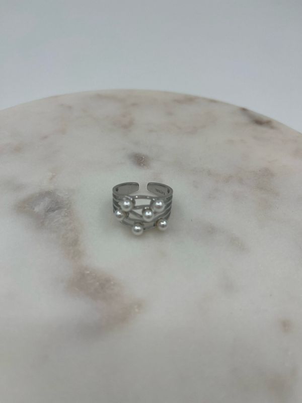 Multy Pearly Ring Zilver