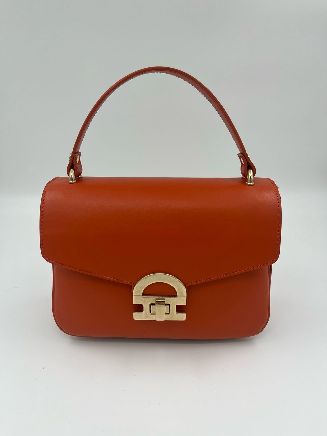 Press 3188 Bag uit kalfsleder- Papaya