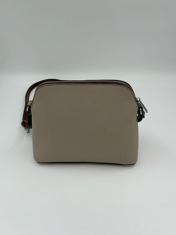 Lago 3762 Moderne Handtas uit Kalfleder - Beige x Bruin