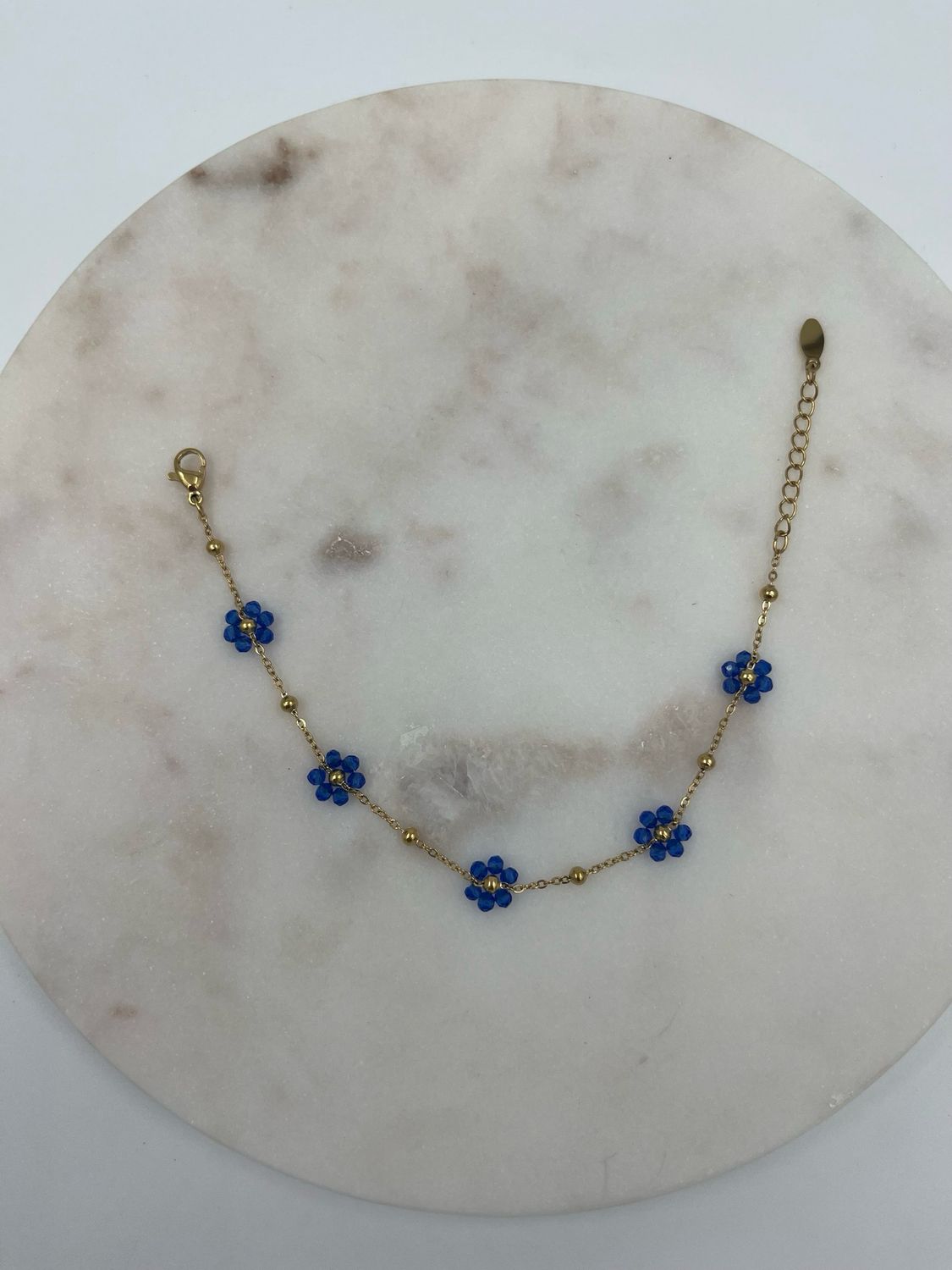 Flowery Bracelet Blue