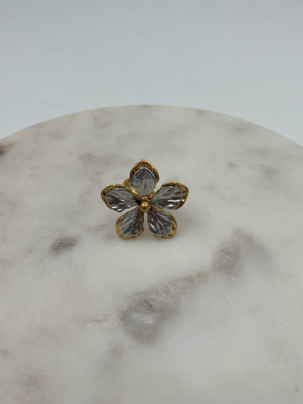 Flora Dubbel Ring Goud x Zilver