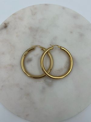 Big Golden Hoops Oorbellen