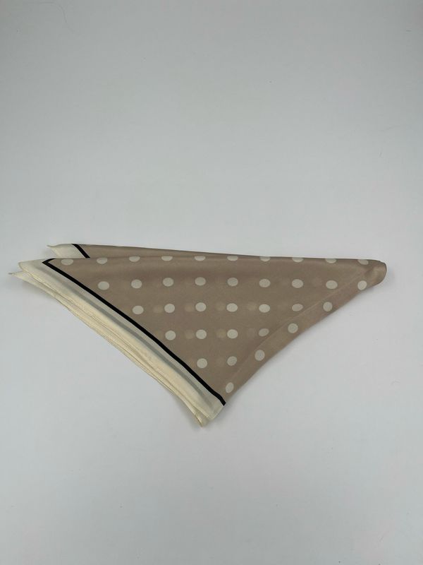 Polka Dot Scarf Beige x Ecru x Zwart