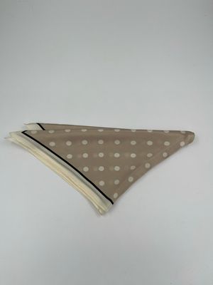 Polka Dot Scarf Beige x Ecru x Zwart