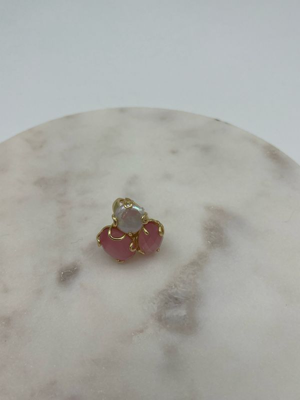 Roze Katten oog Ring