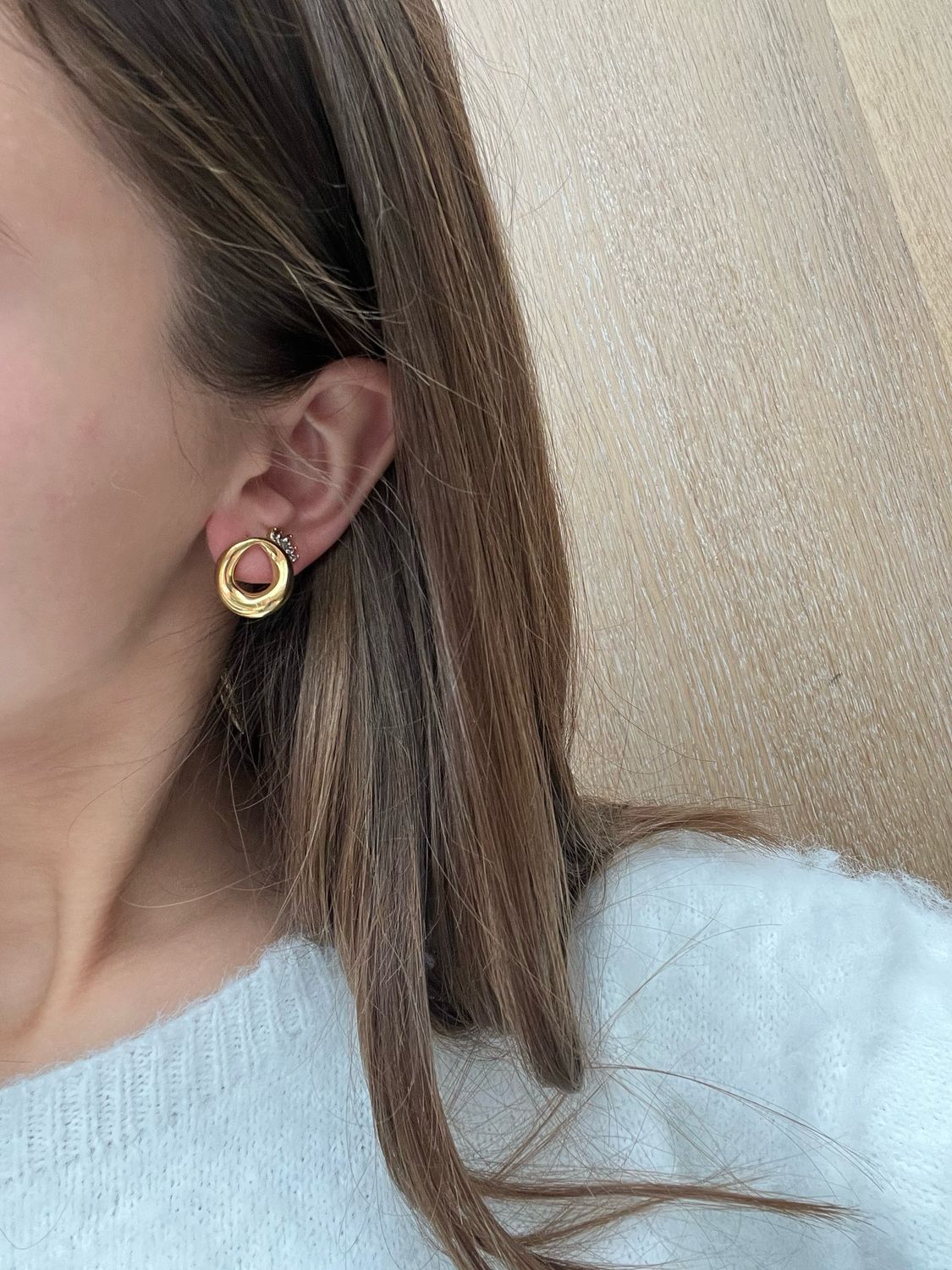 Open Round Twist Oorbellen