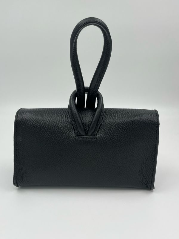 Minibag Clutch in Zwart kalfsleder