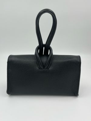 Minibag Clutch in Zwart kalfsleder