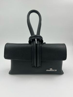 Minibag Clutch in Zwart kalfsleder